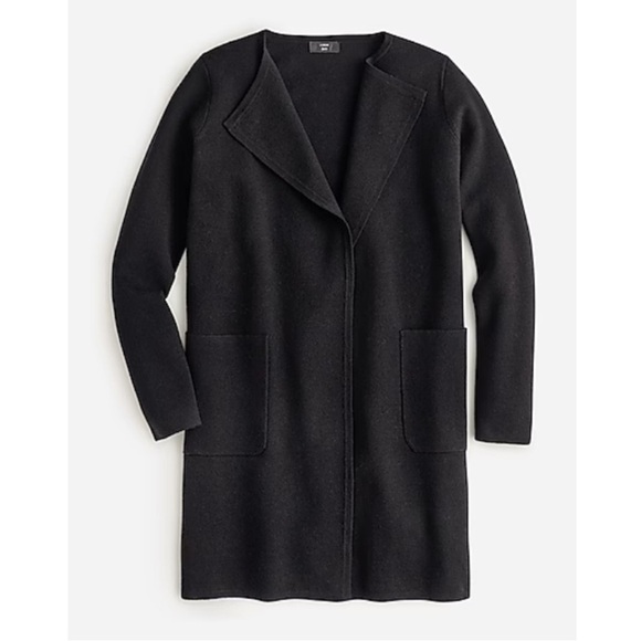 J. Crew Juliette Collarless Sweater Blazer Black Size XS NEW - Picture 3 of 16